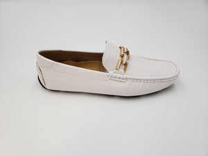 White Driving Mocs