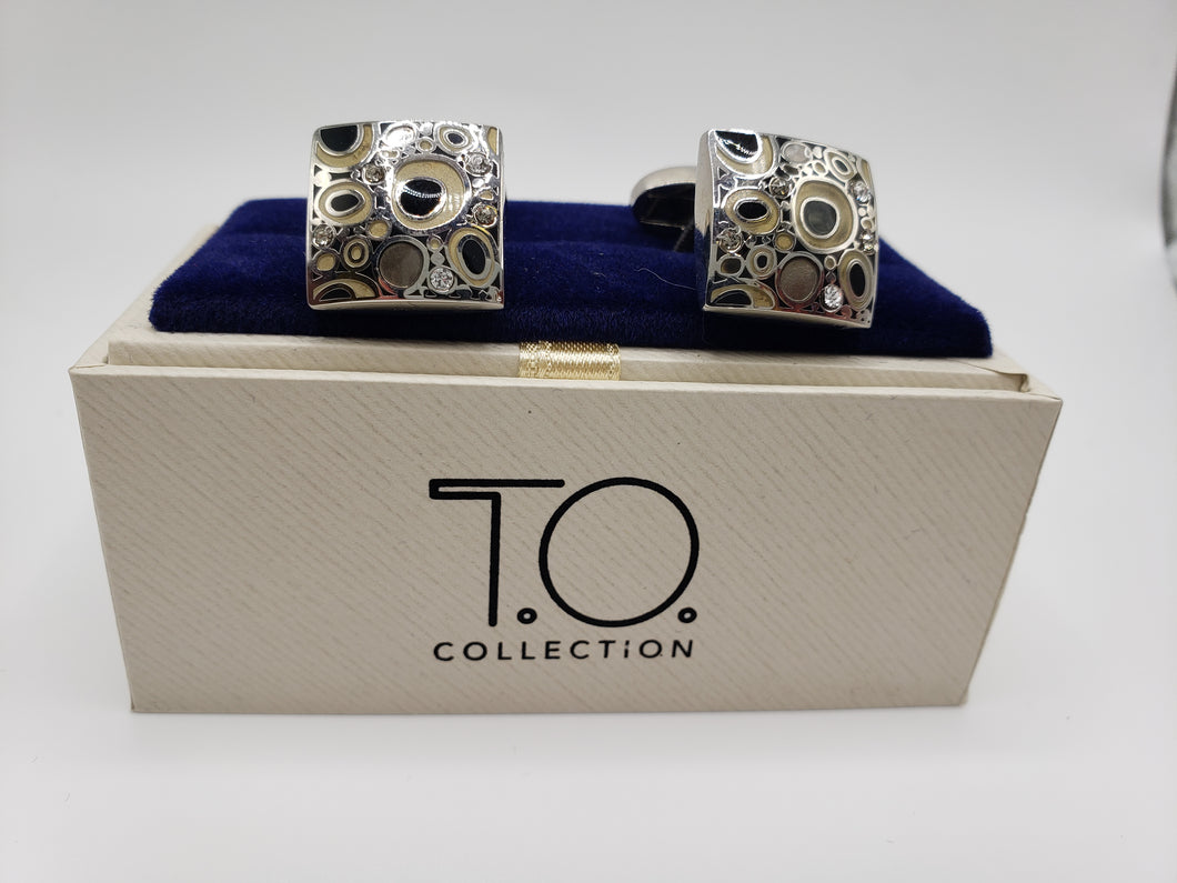 Silver Geometric Cufflinks