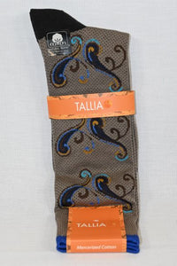 Taupe Paisley Sock