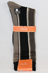 Beige and Black Long Stripe Sock