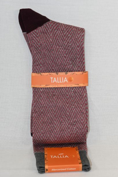 Red Herringbone Sock