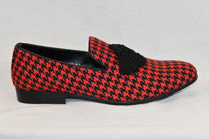 Red and Black Houndstooth Shoe