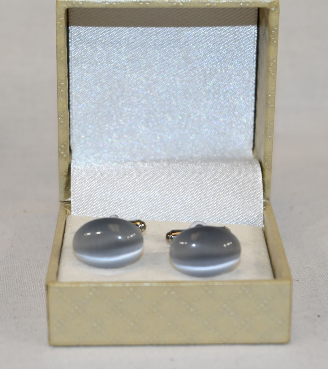 Grey Glass Cufflinks