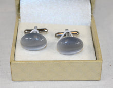 Load image into Gallery viewer, Grey Glass Cufflinks