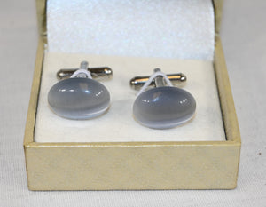 Grey Glass Cufflinks