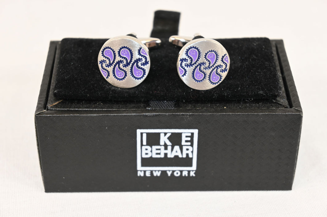 Lavender Paisley Cufflinks