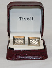 Load image into Gallery viewer, Silver Grid Cufflinks