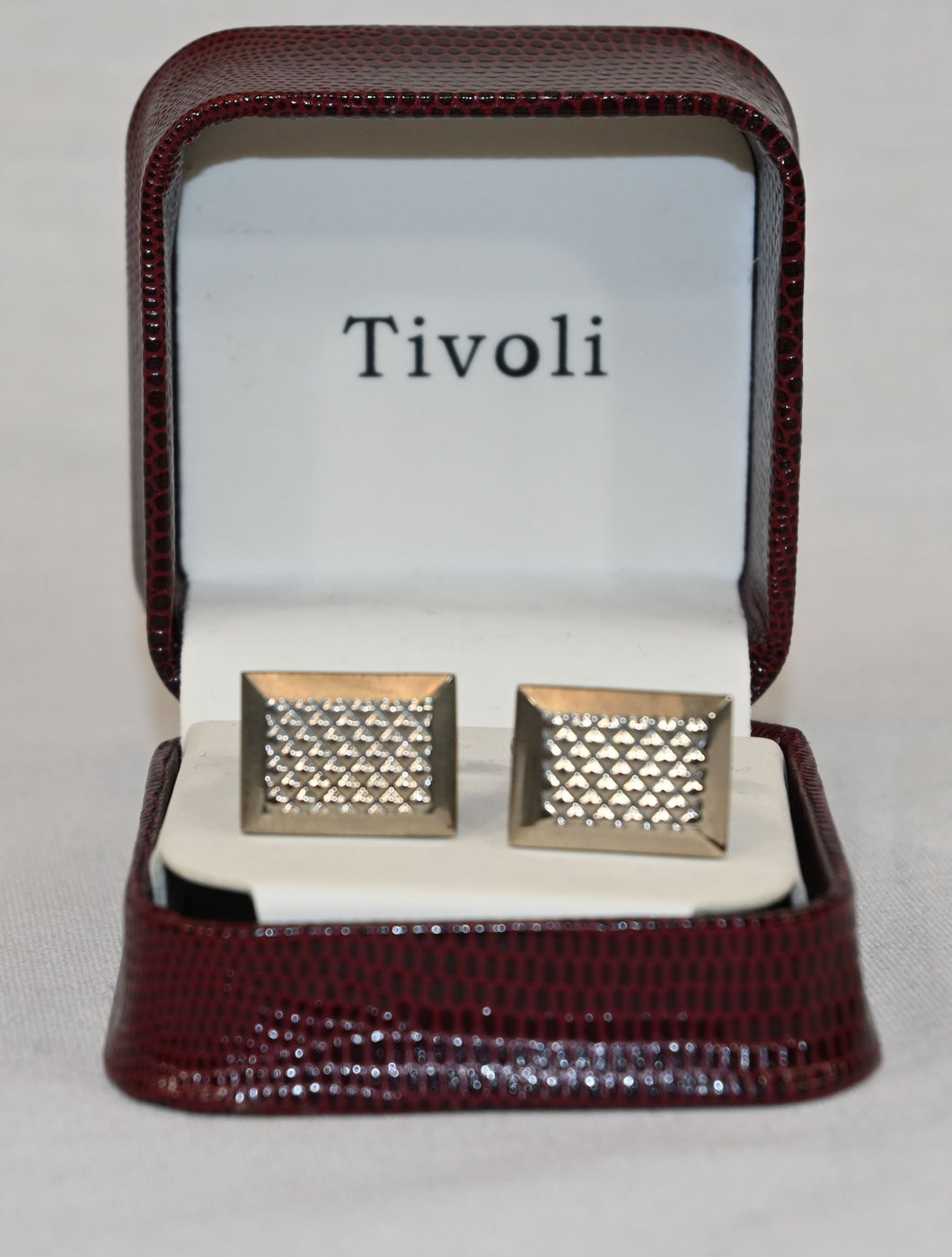 Silver Grid Cufflinks