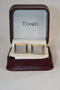 Silver Grid Cufflinks