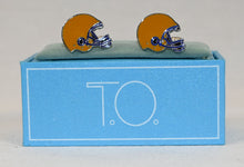 Load image into Gallery viewer, Enamel Football Helmet Cufflinks