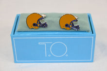 Load image into Gallery viewer, Enamel Football Helmet Cufflinks