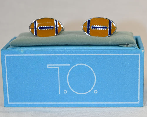 Enamel Football Cufflinks