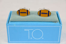 Load image into Gallery viewer, Enamel Football Cufflinks