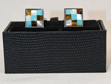 Load image into Gallery viewer, Multi Color Square Cufflinks