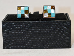 Multi Color Square Cufflinks