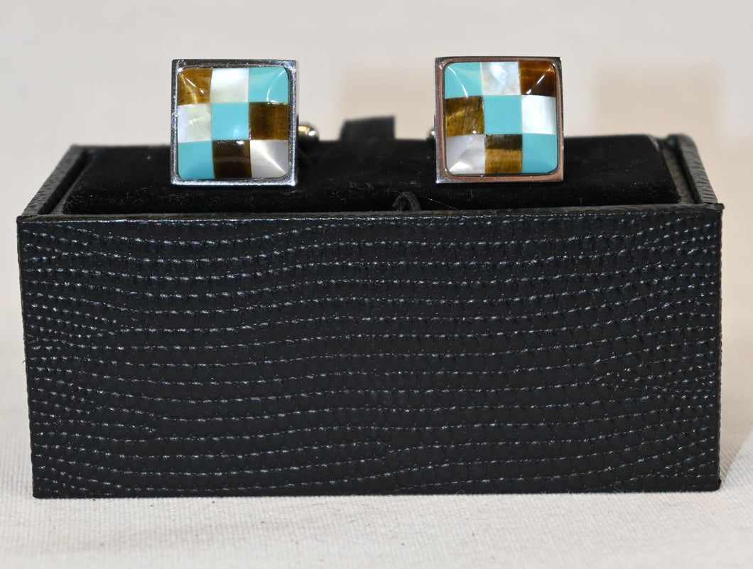 Multi Color Square Cufflinks