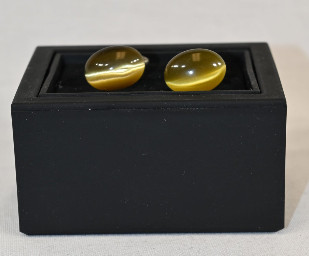 Mustard Glass Cufflinks