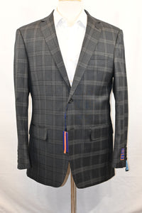 Grey and Black Plaid Suit