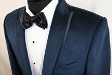 Load image into Gallery viewer, Navy Velvet Dinner Jacket