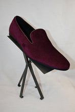 Load image into Gallery viewer, Burgundy Herringbone Velvet Shoe