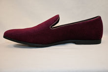 Load image into Gallery viewer, Burgundy Herringbone Velvet Shoe