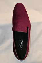 Load image into Gallery viewer, Burgundy Herringbone Velvet Shoe