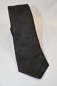 Truffle Brown Paisley Print Tie