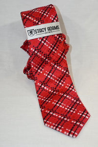 Red and Black Plaid Tie