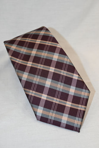 Purple Multi Color Plaid Tie
