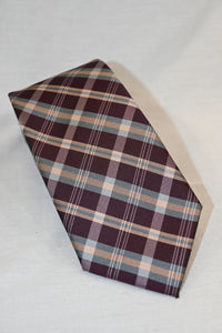 Purple Multi Color Plaid Tie