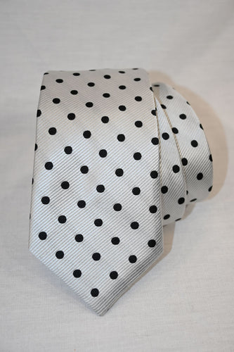 Silver Polka Dot Tie