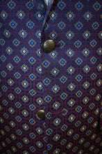 Load image into Gallery viewer, Wine and Navy Medallion Pattern Sport Jacket