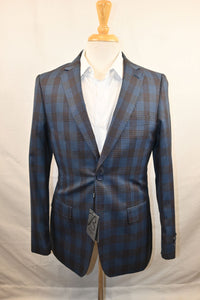 Brown and Blue Plaid Sport Jacket