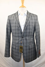 Load image into Gallery viewer, Grey and Black Plaid Suit