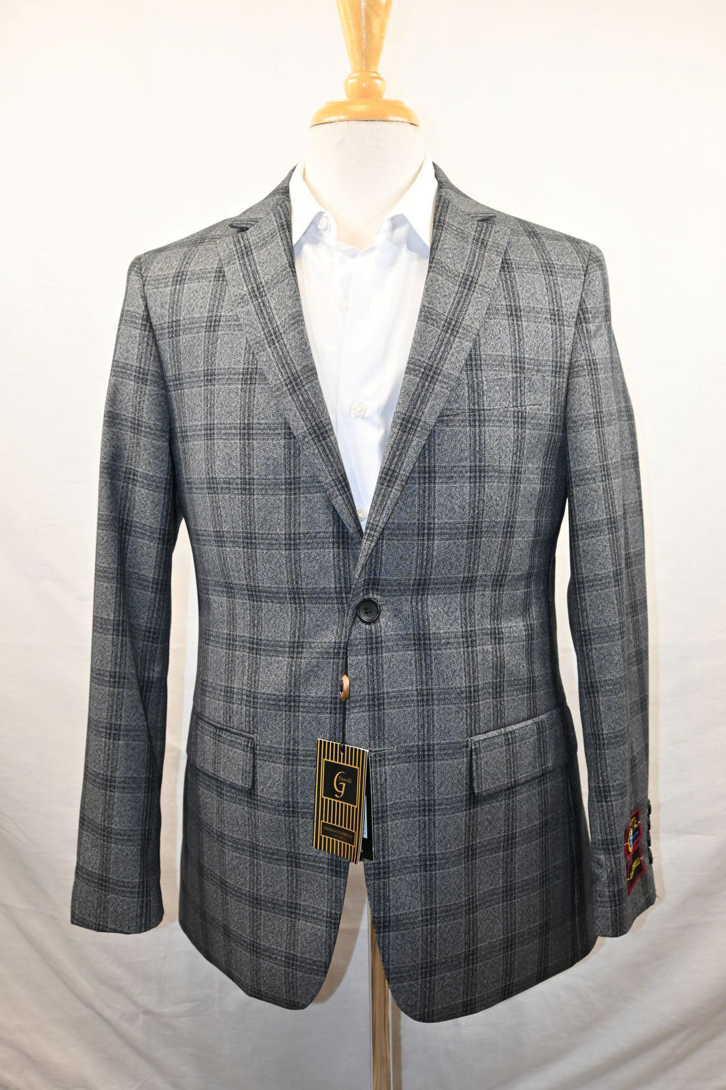 Grey and Black Plaid Suit