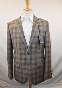 Beige Plaid Sports Jacket