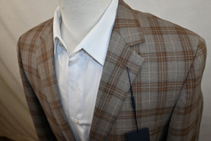 Beige Plaid Sports Jacket