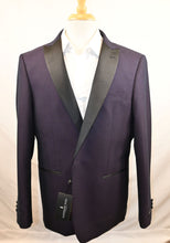 Load image into Gallery viewer, Eggplant Micro Print Dinner Jacket