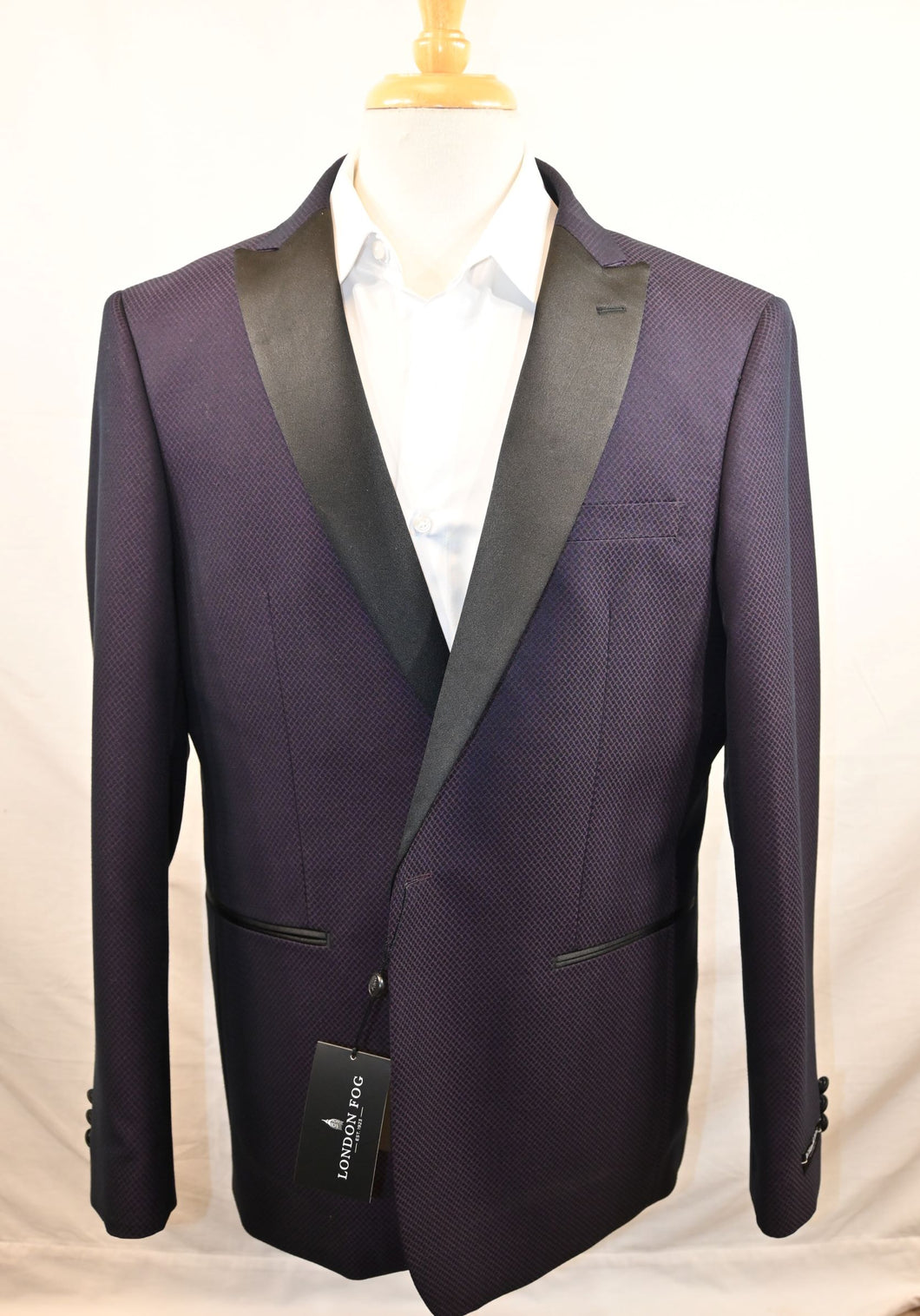 Eggplant Micro Print Dinner Jacket