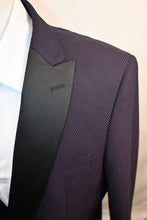 Load image into Gallery viewer, Eggplant Micro Print Dinner Jacket