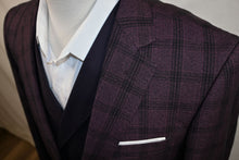 Load image into Gallery viewer, Plum Plaid Suit