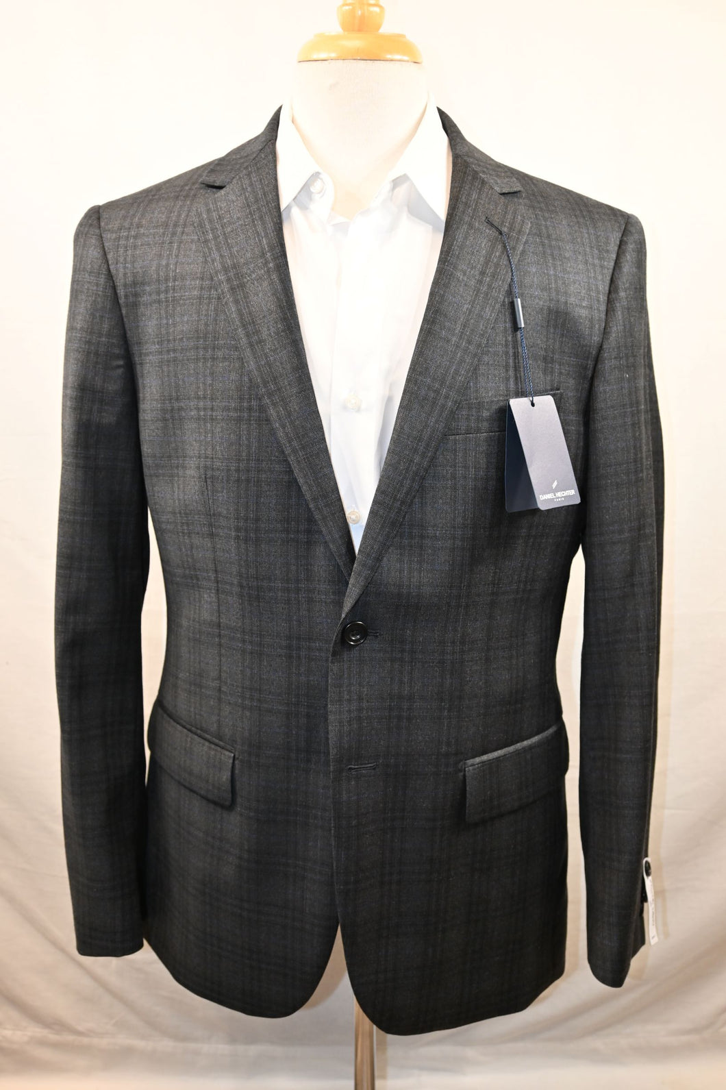 Grey and Blue Plaid Sports Jacket