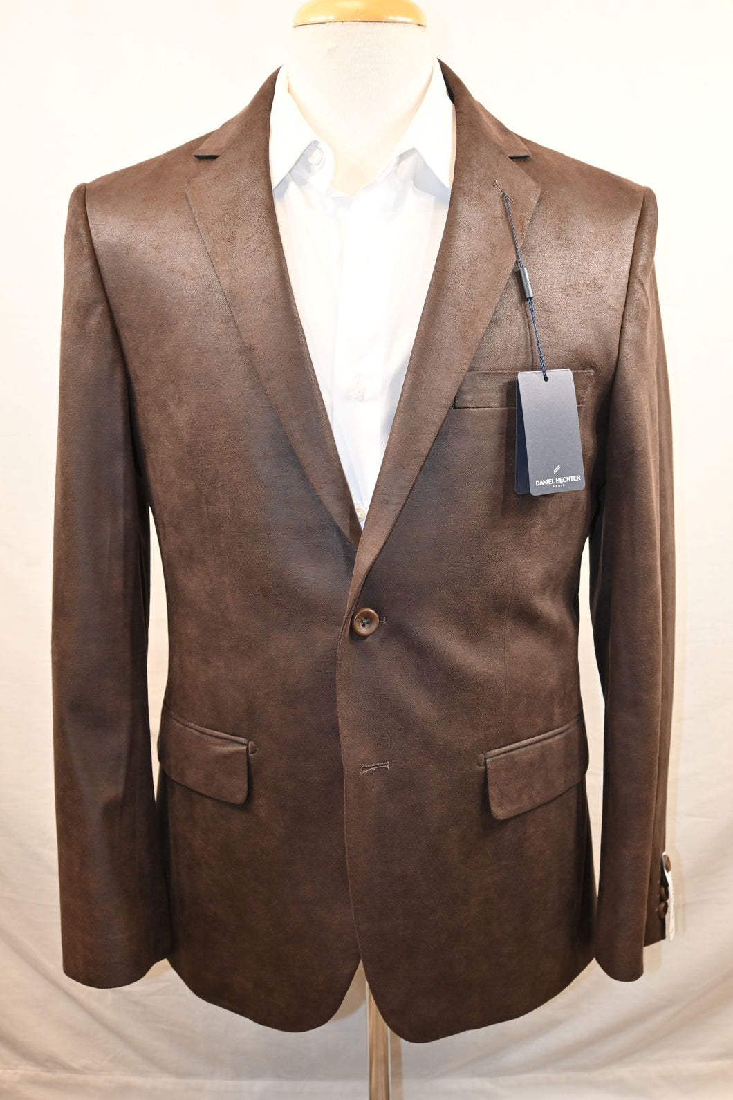 Brown Faux Suede Blazer