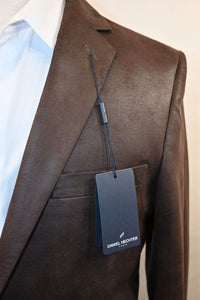 Brown Faux Suede Blazer