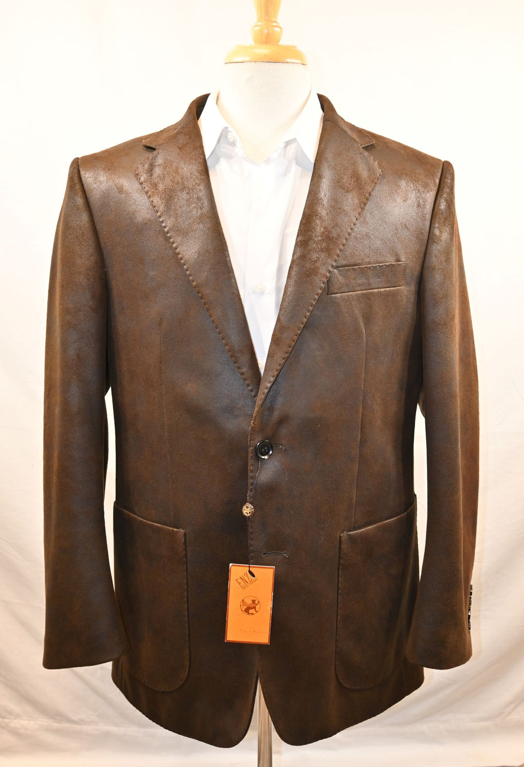 Tobacco Color Faux Suede Sport Coat