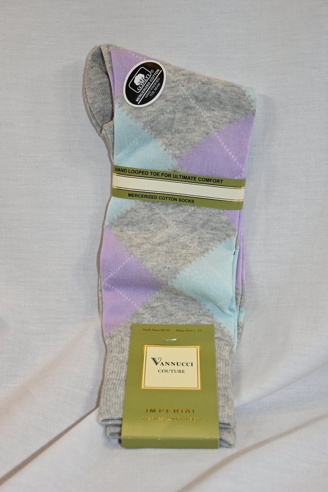 Heather Grey Argyle Sock