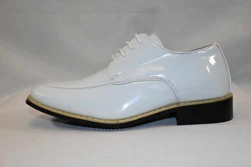 Kids White and Black Formal Shoe