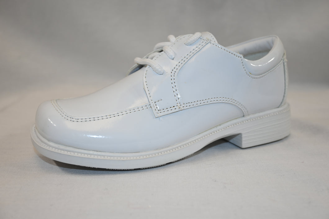 Boys All White Formal Shoe