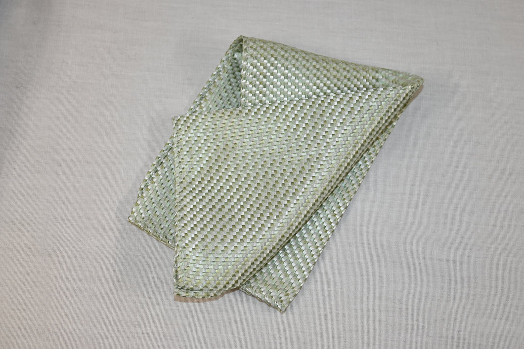 Mint Woven Textured Handkerchief