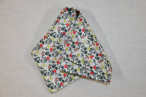 Platinum Floral Print Handkerchief